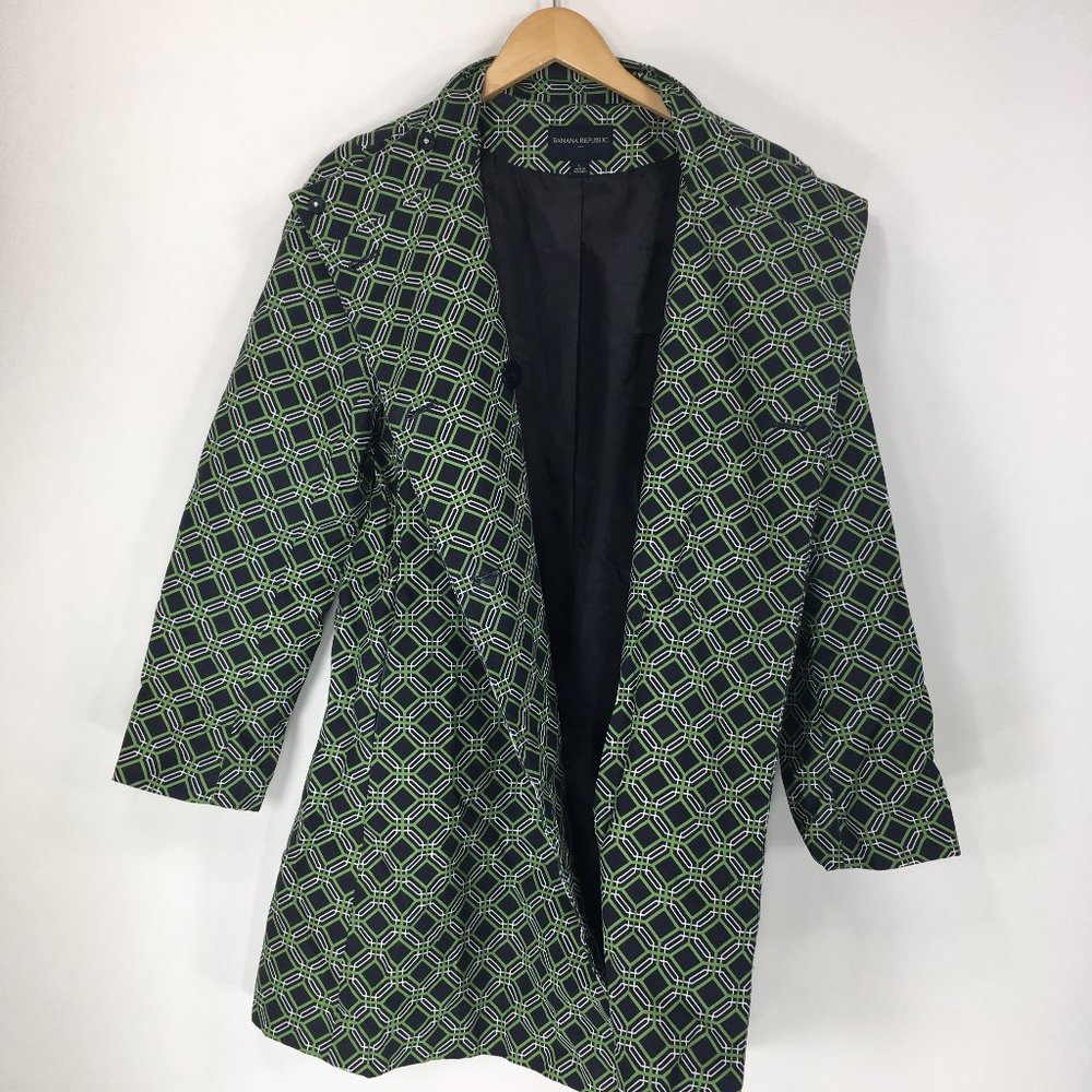 Banana Republic L Coat Double Breasted Blue Green - Picture 4 of 8